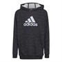 adidas Boys Future Icons Badge Of Sport Hoodie Black Melange/White
