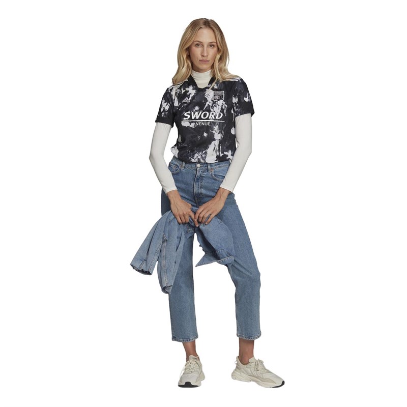 adidas Womens OL Olympique Lyonnais Third Jersey Black