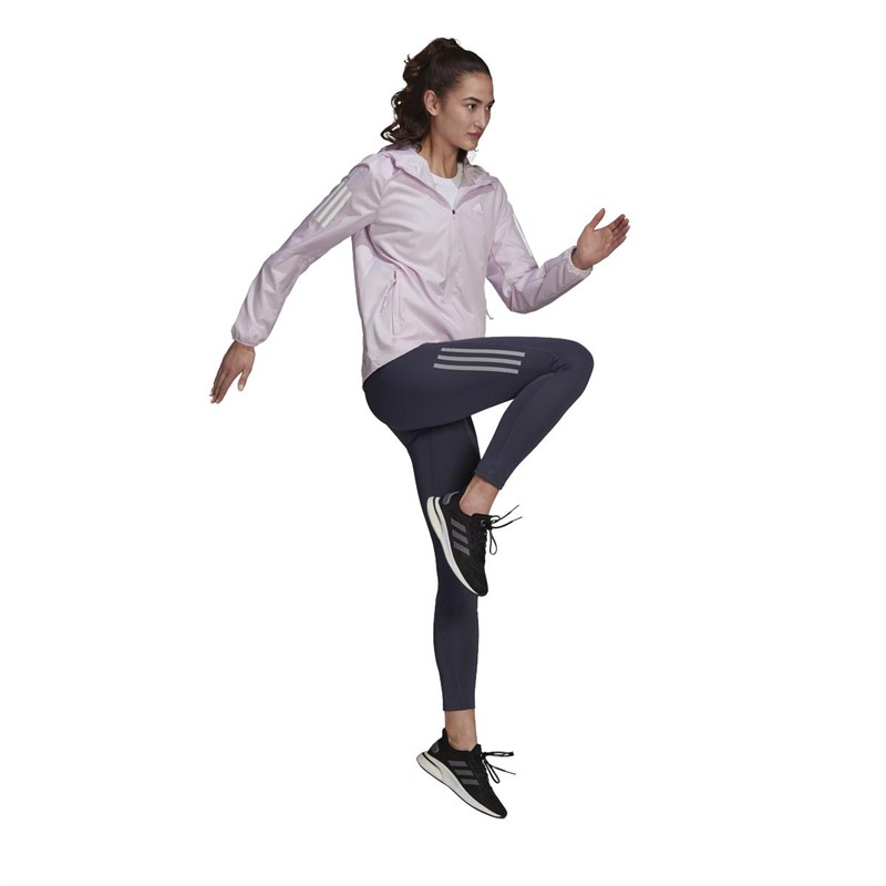 adidas Womens Own The Run Wind/Rdy Hooded Running Windbreaker Almost Pink