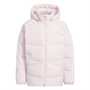 adidas Girls 3-Stripes Hooded Down Jacket Clear Pink