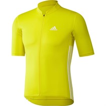 adidas Mens The Short Sleeve Cycling Jersey Aciyel/White