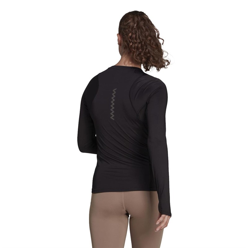 adidas Womens Run Fast Aeroready Long Sleeve Top Black