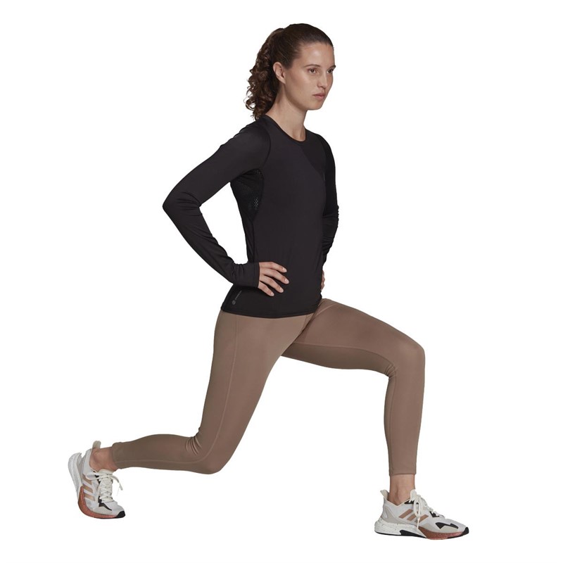 adidas Womens Run Fast Aeroready Long Sleeve Top Black