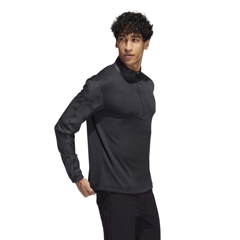Buy adidas Mens Splatter Print 1/4 Zip Golf Mid Layer Black Buy adidas Mens Splatter Print 1/4 Zip Golf Mid Layer Black