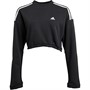 adidas Womens Hyperglam Cropped Sweatshirt Black