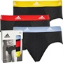 adidas Mens Active Cotton Three Pack Briefs Black/Multi