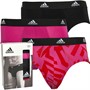 adidas Mens Active Cotton Three Pack Briefs Multi/Pink