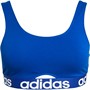 adidas Womens Sport Cotton Logo Scoop Bralette Bold Blue