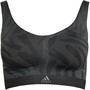 adidas Womens Sport Micro Cut Free Logo Printed Bra Tiger Print