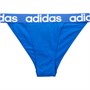 adidas Womens Sport Cotton Logo Tanga Briefs Bold Blue
