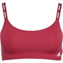 adidas Womens Sport Micro Cut Free Logo Scoop Lounge Bra Bordeaux