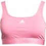 adidas Womens Sport Cotton Logo Cropped Bra Sachet Pink