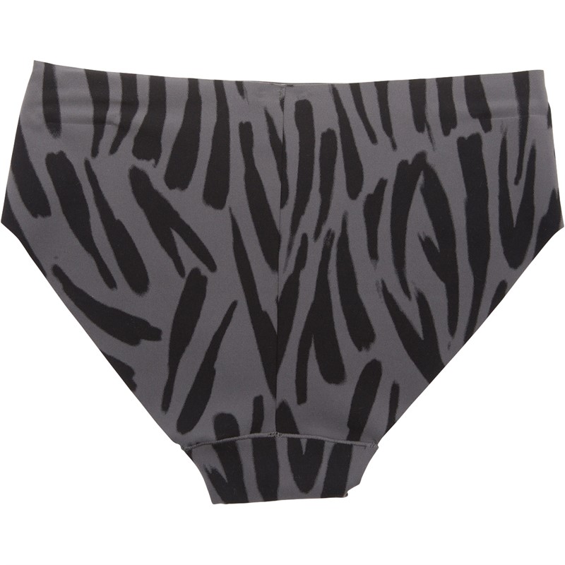 adidas Womens Sport Micro Cut Free Logo Printed Briefs Tiger Print