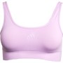 adidas Womens Sport Active Seamless Micro Stretch Logo Scoop Lounge Bra Bliss Lilac