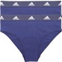adidas Womens Sport Cotton Logo Two Pack Bikini Briefs Night Sky