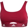 adidas Womens Sport Cotton Logo Scoop Bralette Bordeaux