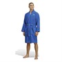 adidas Unisex 3-Stripes Cotton ing Gown Kamerjassen Blauw