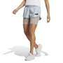 adidas Dames X Marimekko Run Icons Logo 2 In 1 Hardloopschorts Blauw