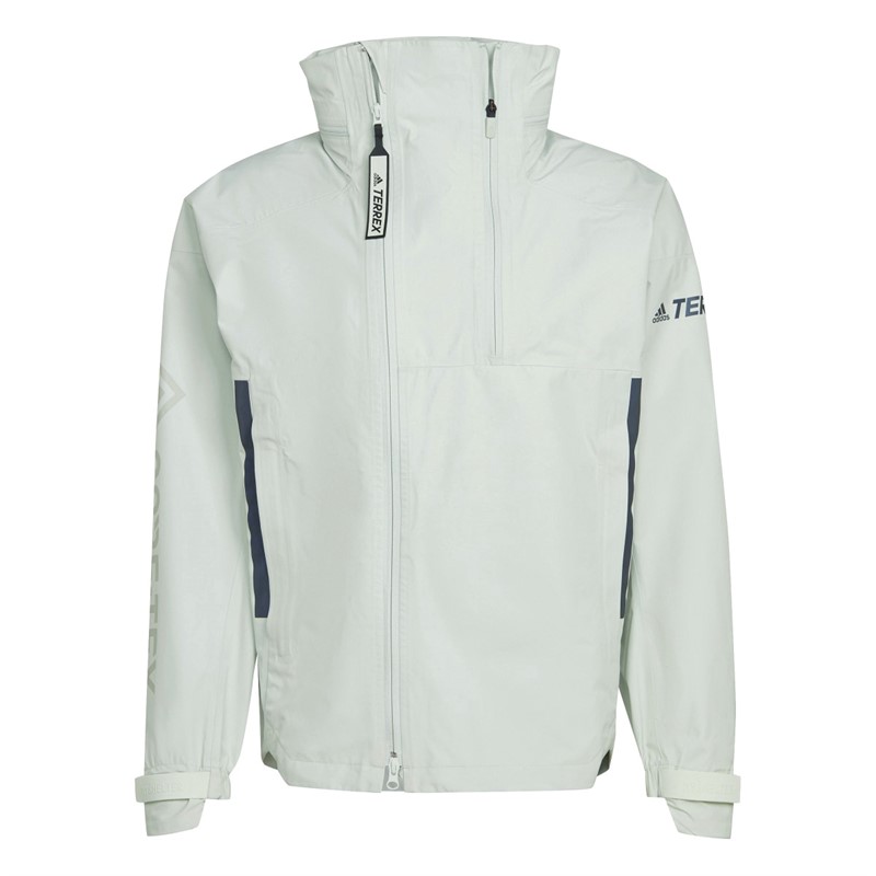 adidas Veste Imperméable Terrex Myshelter Gore-Tex vert lin