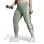 adidas Dame Optime Train Icons Aeroready 3 Stripes (plus Size) Sport træningsbukser Grøn