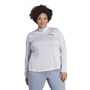 adidas Dame Terrex Multi Halv Zip Langærmet Top (plus Størrelse) Sølvgrå
