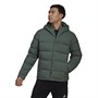 adidas Herre Helionic Dunjakke med Hætte Grøn Oxid