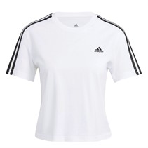 adidas Dames Essentials 3-stripes Crop Tops Wit