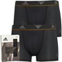 adidas Mens Active Micro Flex Vented Two Pack Trunks Black