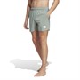 adidas Mens Short Length Solid Swimming Shorts Silver Green