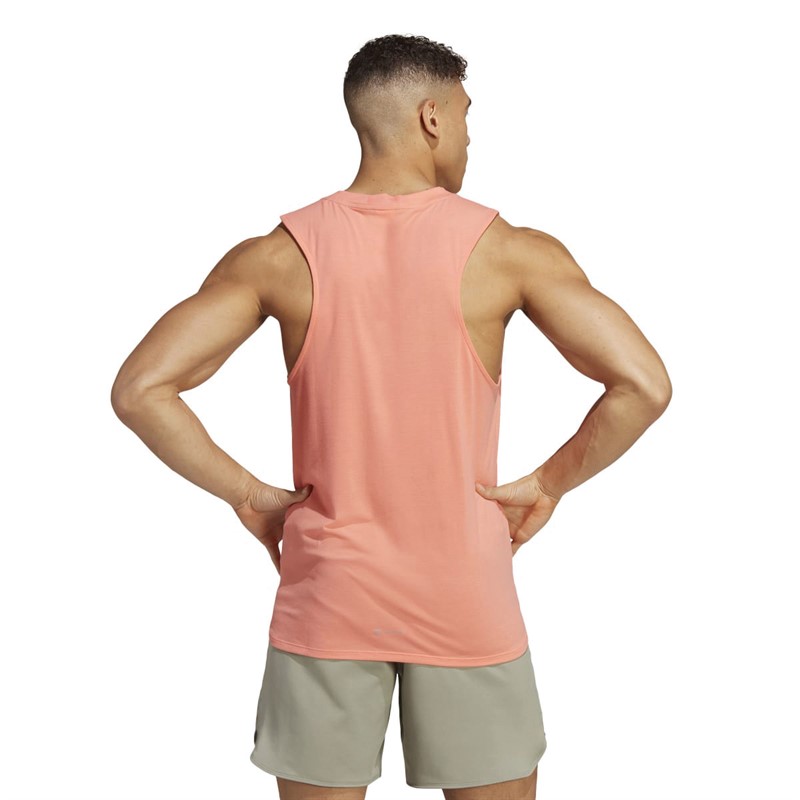 adidas Mens Designed For Training Workout Tank Coral Fusion