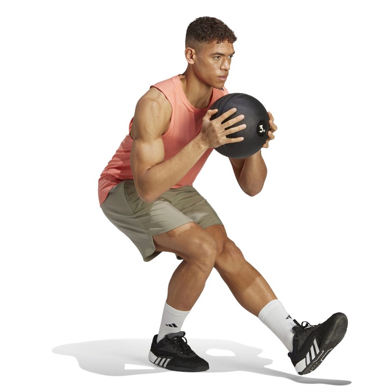 adidas Mens Designed For Training Workout Tank Coral Fusion