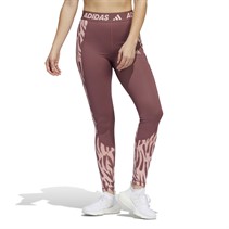 adidas Womens Aeroready Techfit Graphic Tight Leggings Quick Crimson