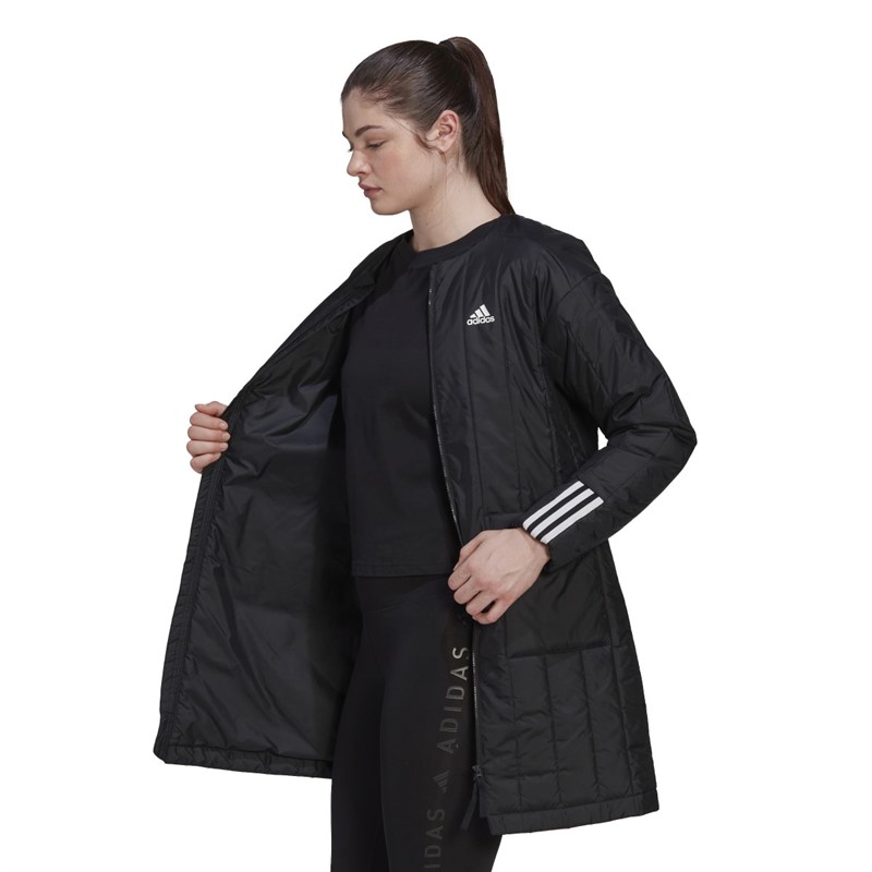 adidas Womens Itavic 3-stripes Seasonal Coat Black