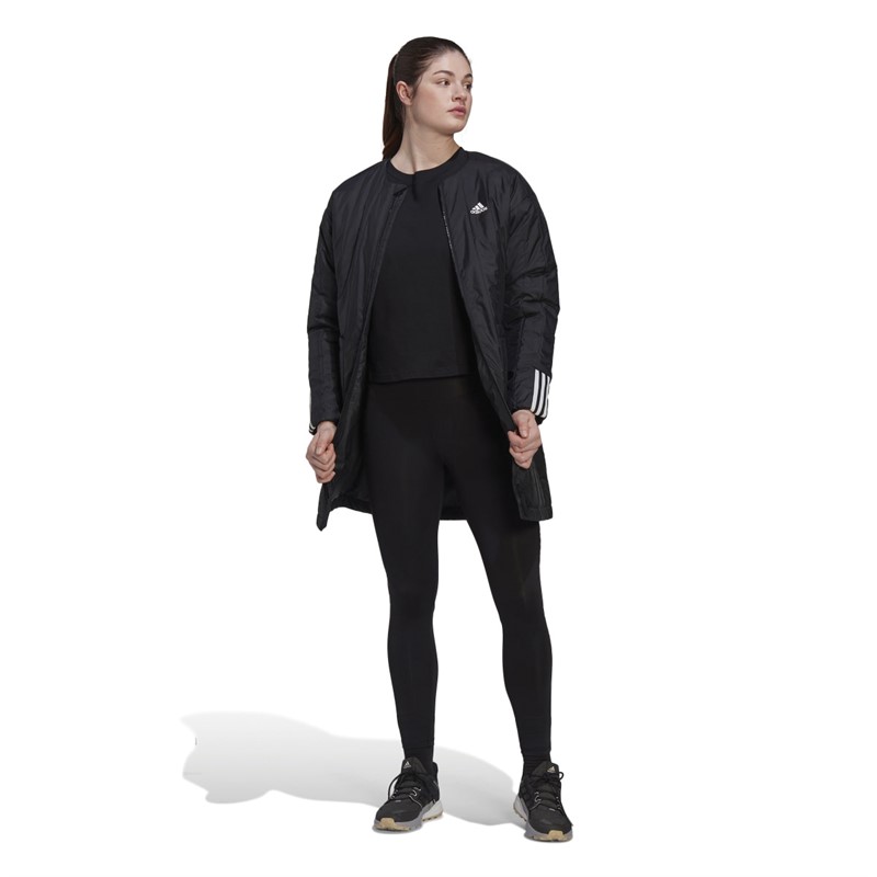 adidas Womens Itavic 3-stripes Seasonal Coat Black