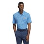 adidas Mens Motion-Print Golf Polo Pulse Blue/Crew Navy