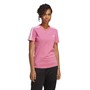 adidas Womens Essentials 3-Stripes Slim Fit T-Shirt Pulse Magenta/White