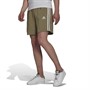 adidas Mens Essentials 3-Stripes French Terry Shorts Orbit Green/White