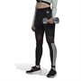 adidas Womens Hyperglam Aeroready 3-stripes 7/8 Tight Leggings Black
