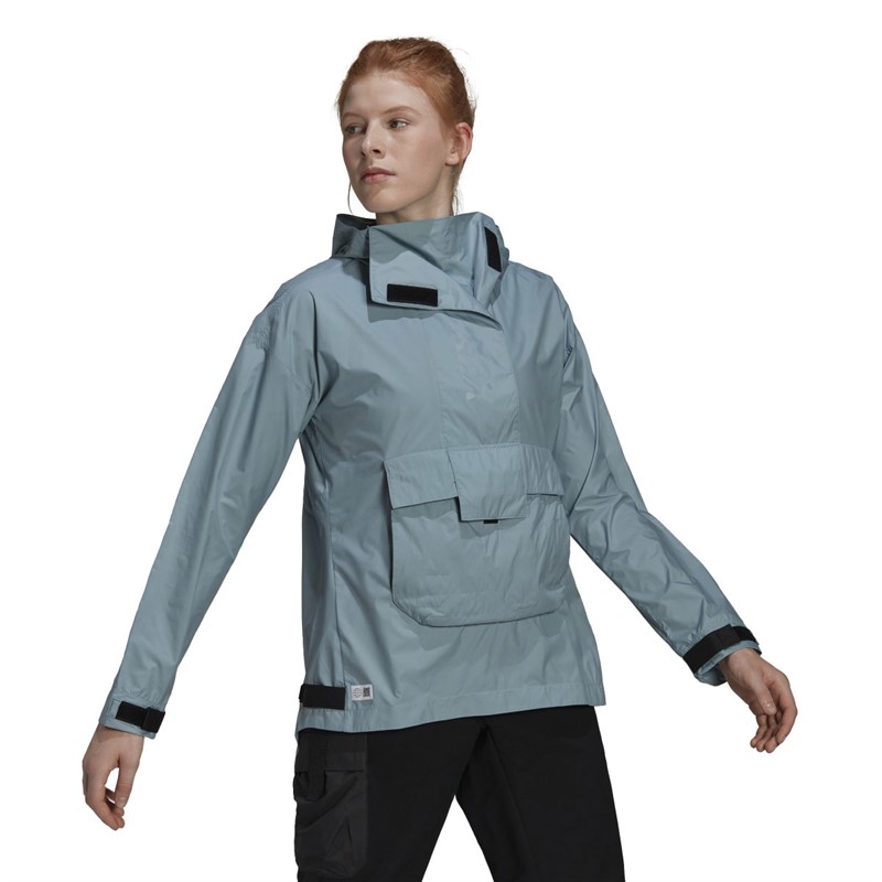 adidas Womens Terrex Made To Be Remade Wind Anorak Magic Grey