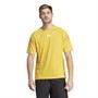 adidas Mens Train Icons 3-Stripes Training T-Shirt Bold Gold
