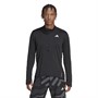 adidas Mens Own The Run 1/2 Zip Long-sleeve Running Top Black
