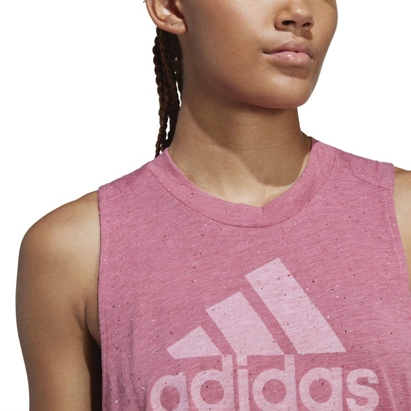 adidas Womens Future Icons Winners 3.0 Tank Top Pink Strata Mel/White