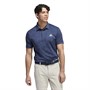 adidas Mens Jacquard Golf Polo Crew Navy/Collegiate Navy