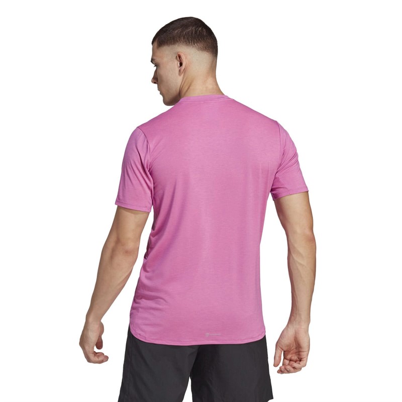 adidas Mens Designed For Training Aeroready Hiit Colour-Shift Training T-Shirt Preloved Fuchsia
