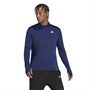adidas Mens Own The Run 1/2 Zip Long-Sleeve Running Top Dark Blue