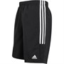 adidas Mens 3-Stripes Longer Shorts Black/White