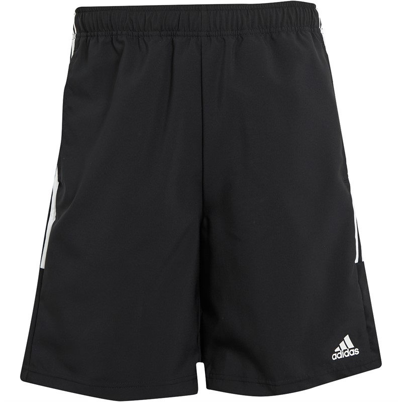 Buy adidas Mens 3 Stripes Longer Shorts Black White