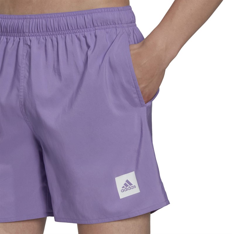 adidas Mens Short Length Solid Swimming Shorts Violet Fusion