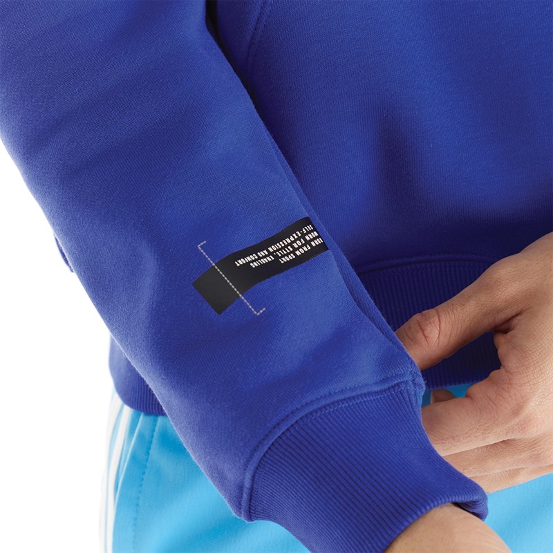 adidas Mens Sportswear Fleece Hoodie Semi Lucid Blue