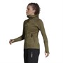 adidas Womens Terrex Tech Fleece Hooded Full Zip Jacket Focus Olive